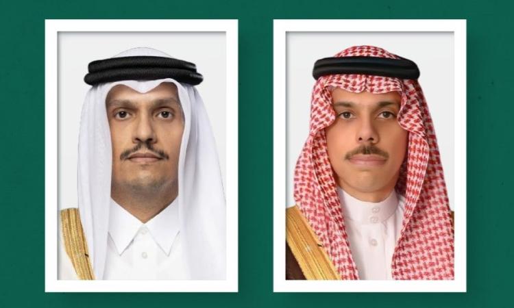 وزير الخارجية السعودي يبحث مع رئيس الوزراء القطري مستجدات الأوضاع الإقليمية