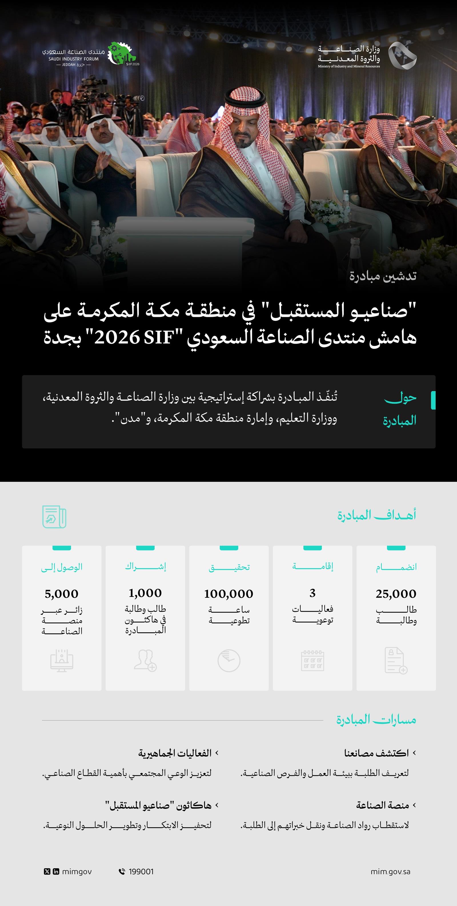 اقتصادي / نائب أمير منطقة مكة المكرمة يدشّن مبادرة "صناعيو المستقبل"