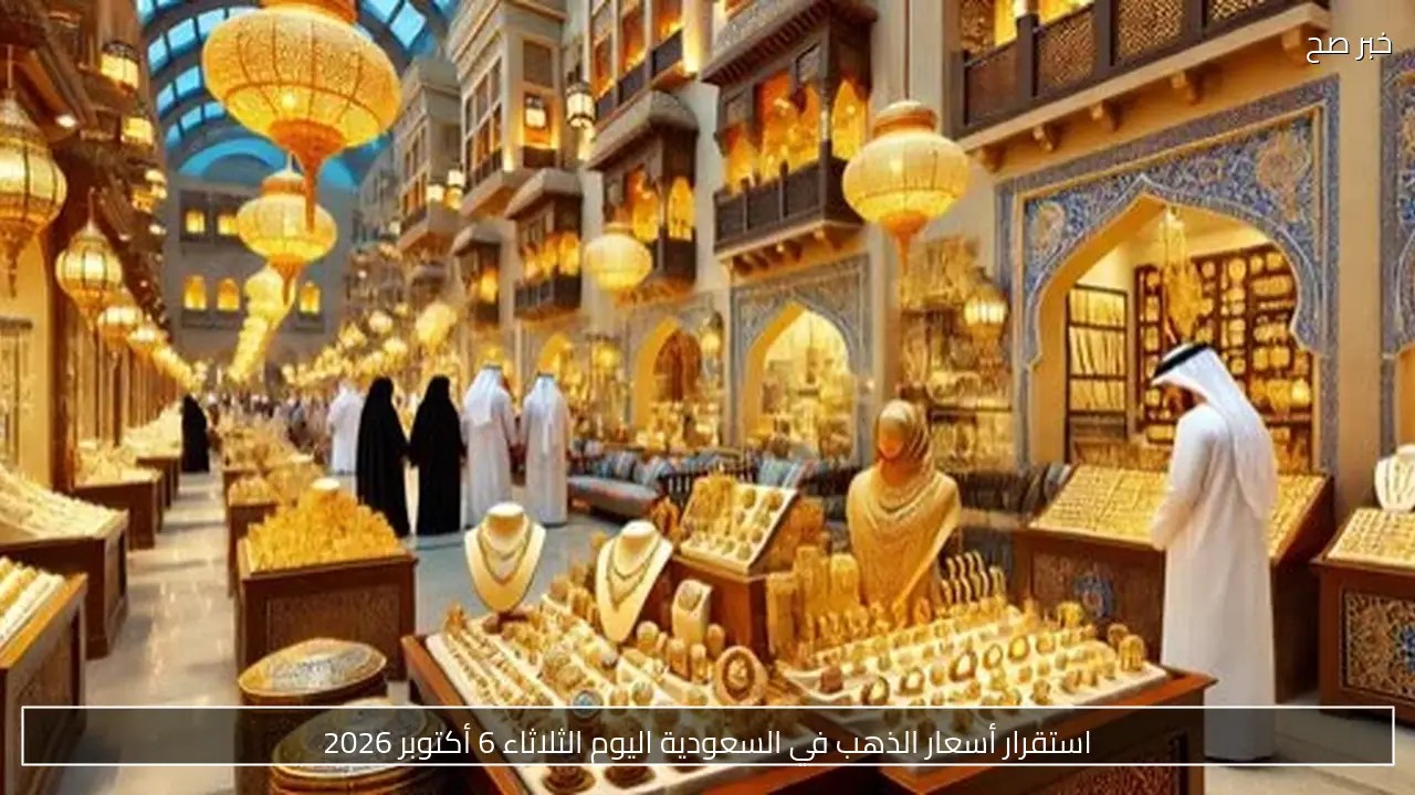 استقرار أسعار الذهب في السعودية اليوم الثلاثاء 6 أكتوبر 2026